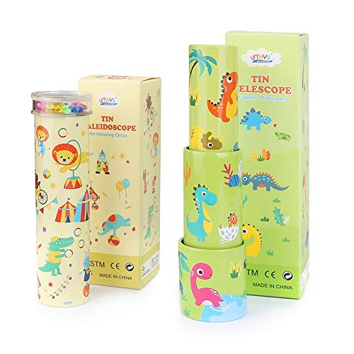 yidenguk telescopio monocular y Kaleidoscope para los niños, Juguetes educativos Magia caleidoscopios retráctil Partido Juguete telescopio niños Ajustable Kit para niños niñas 3 años de Encima