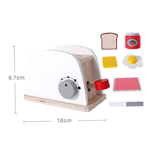 Yililay Juguetes, Juguetes de Madera de Madera 4pcs Crepe Máquina de café Máquina Licuadora Pan Juguete de la máquina de Cocina de Madera Juguetes para niños Juguetes educativos