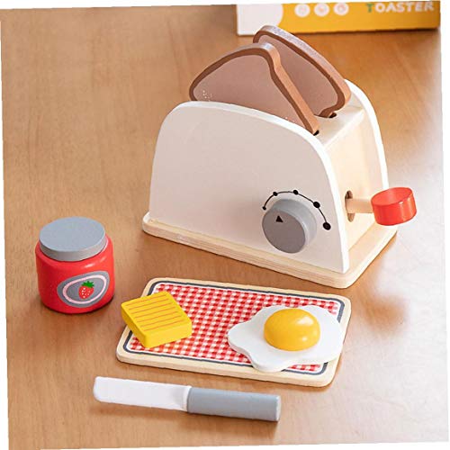 Yililay Juguetes, Juguetes de Madera de Madera 4pcs Crepe Máquina de café Máquina Licuadora Pan Juguete de la máquina de Cocina de Madera Juguetes para niños Juguetes educativos