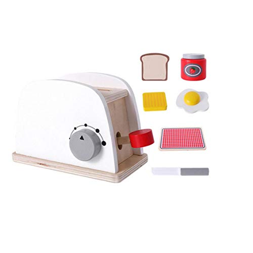 Yililay Juguetes, Juguetes de Madera de Madera 4pcs Crepe Máquina de café Máquina Licuadora Pan Juguete de la máquina de Cocina de Madera Juguetes para niños Juguetes educativos