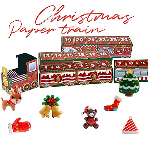 Yissma North Pole Advent Train Calendario de Adviento de Navidad para diversión Familiar 2020 Juguete para niños y niñas