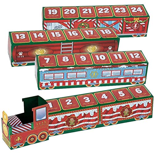 Yissma North Pole Advent Train Calendario de Adviento de Navidad para diversión Familiar 2020 Juguete para niños y niñas