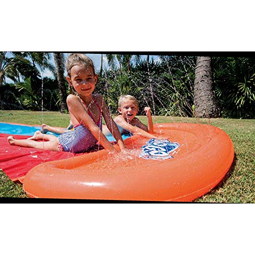 YLJYJ Corredor Inflable Tobogán acuático Double Surf Rider N Slide Blast Through Splash Pool Parque para niños Patio Trasero Jugar Diversión al Aire Libre Splash (Juguetes para la Piscina)