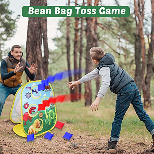 Yojoloin Juegos al Aire Libre para Niños,Actividades de Fiesta con Juego de Tiro Pistola de Bolas/Juego de Tablero de Dardos/Juego de Lanzamiento de Bolsas de Frijoles, Regalo para Niños Niñas