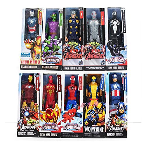 Yongpeng Figura de acción 30 cm Marvel Savengers Thanos Black Panther Capitán América Thor Iron Man Antman Hulkbuster Hulk Figura de acción Muñecas 30 cm ( Color : Grey )