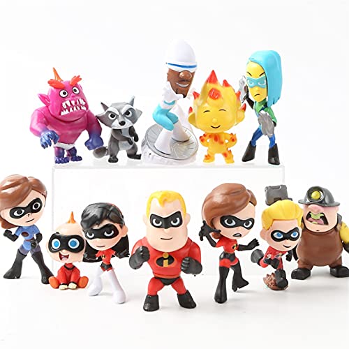 Yongpeng Figura de acción Figuras Super Man Dash Parr Parr Jack Parr Elastigirl Acción Figura Modelo Familia Figura Juguetes