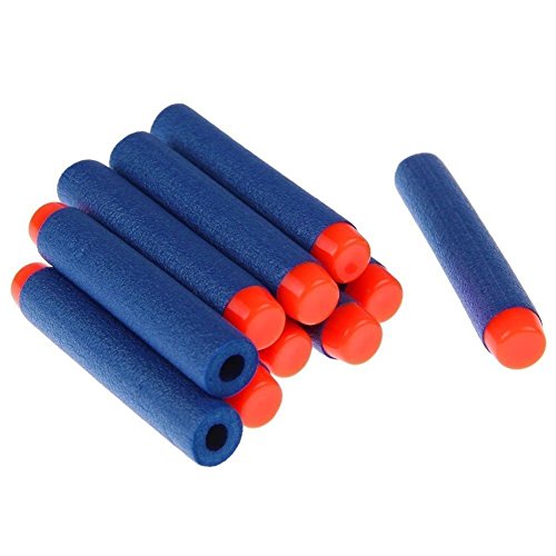 Yosoo 400pcs Espuma Suave Dardos Dardos Bala para Nerf N-Strike Elite Serie Blasters 7,2 x 1,3 cm - Azul