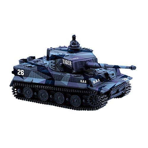 YouCute Mini RC Tank con Cable Cargador USB Control Remoto Tanque Panzer 1:72 German Tiger I con Sonido