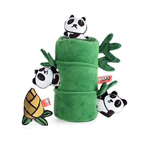 YSQSPWS Peluche Juguetes para Perros Set Ocultar y Buscar Peluche Squeaky Toys Panda Shark Mouse House Interactive Funny Toys Regalo de cumpleaños (Color : Panda Set)