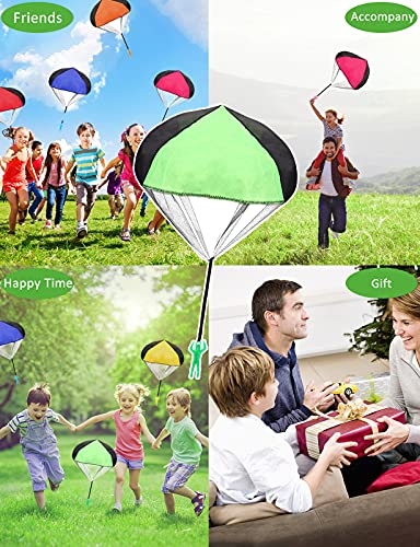 yumcute Paracaídas para NiñOs，Multicolor Paracaídas Juguete 8Pcs，Mano Lanzar Paracaídas para Juego Infantil，Paracaidista Juguete para NiñOs，Mini Paracaídas para Lanzar A Mano para Regalos para NiñOs