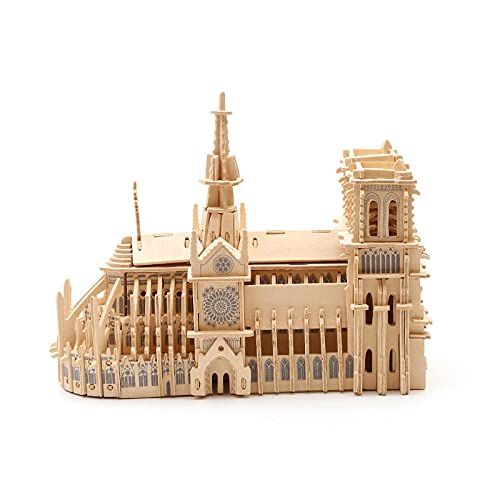 YUNHOME Puzzles 3D Maquetas para Construir 3D Rompecabezas Modelo Puzzle De Madera Tridimensional Puzzle Modelo Modelo 3D Adulto De Madera Hecho A Mano Notre Dame De