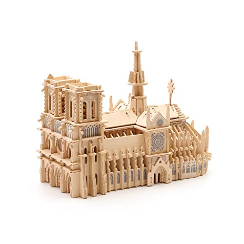 YUNHOME Puzzles 3D Maquetas para Construir 3D Rompecabezas Modelo Puzzle De Madera Tridimensional Puzzle Modelo Modelo 3D Adulto De Madera Hecho A Mano Notre Dame De