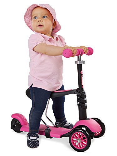 YVolution Y Glider Patinete De 3 Ruedas, Unisex niños, Rosa, M