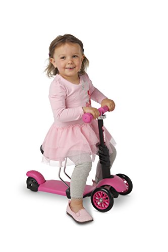 YVolution Y Glider Patinete De 3 Ruedas, Unisex niños, Rosa, M