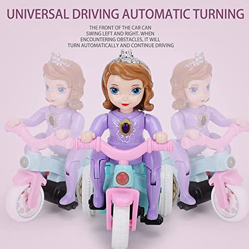 YWSM Toys for Girl-Remote Control Universal Scooter Doll,Multifunctional Children's Scooter Doll Toy with Music and Lights (Scooter)