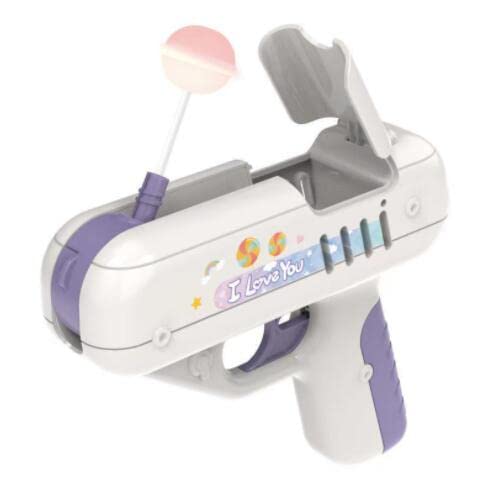 YYMM Pistola de Caramelo, Pistola de Lollipop eléctrica Clara, Arma de Juguete de Lollipop Sorprendente, Pistola de Pistola de Almacenamiento de Lollipop, para niños niño/niña, sin azúcar,A