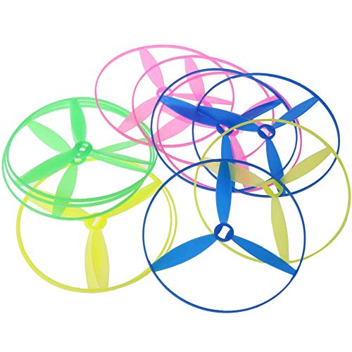 yyuezhi Juguetes de Libélula de Bambú Helicóptero de Platillo Volador Flying Disc Toys para Niños Juguete Volador de Libélula de Bambú de Plástico Regalo Ideal para Niños Colores al Azar（20 Piezas）