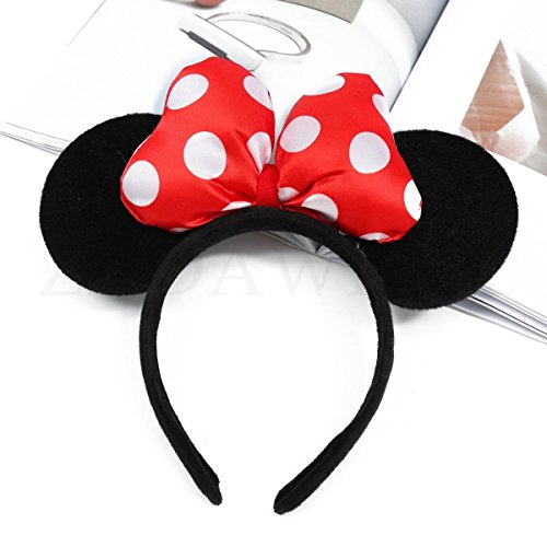 ZADAWERK® Diadema - Mini Mouse - adultos (rojo, adultos)