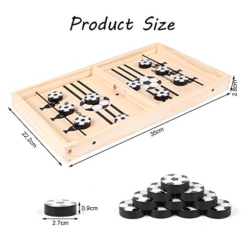 Zaloife Juego de Mesa de Hockey, Hockey de Mesa Portatil, Fast Sling Puck Juego, Juego de Air Hockey para Mesa, Adecuado para la Interacción Entre Padres e Hijos, Actividades de Reunión Familiar