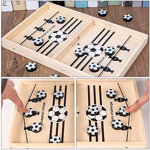 Zaloife Juego de Mesa de Hockey, Hockey de Mesa Portatil, Fast Sling Puck Juego, Juego de Air Hockey para Mesa, Adecuado para la Interacción Entre Padres e Hijos, Actividades de Reunión Familiar