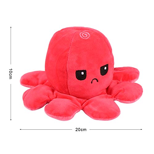 Zaloife Juguetes de Peluche de Pulpo, Octopus Peluche Reversible, Peluche Doble Cara, Reversibile Pulpo Peluche, Peluches para Niños, Regalos de Juguete para Familia Amigos