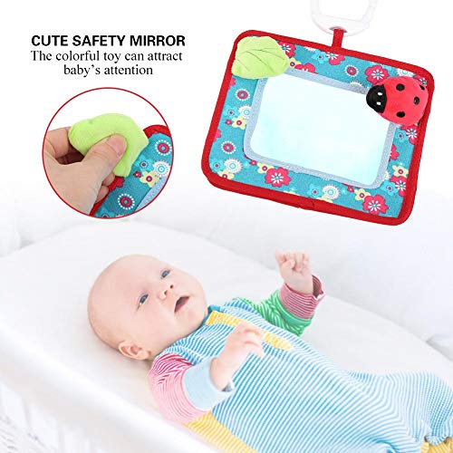 Zerodis Espejo de Seguridad Colgante para Cuna o Carrito de bebé, Floor Mirror Bebé Espejo de Seguridad Cochecito Pedant Niños Juguetes educativos tempranos