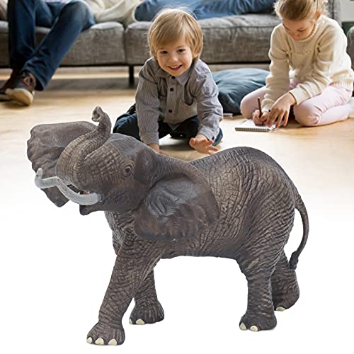 Zerodis Figura De Elefante, Figura De Animal, Modelo De Elefante De Vida Salvaje Realista, Juguetes De Animales para Niños Y Niñas De 3 Años +(Elefante Macho)