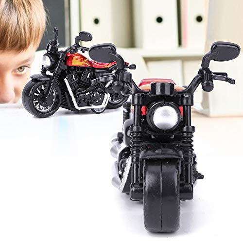 Zerodis Juguete de Motocicleta de aleación, Modelo de Motocicleta de Alta simulación Juguete de vehículo extraíble para niños Juego de Regalo de Juguete Intelectual(Rojo)