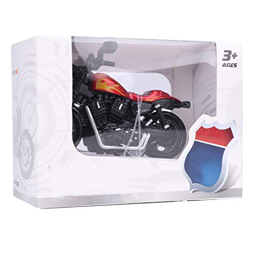 Zerodis Juguete de Motocicleta de aleación, Modelo de Motocicleta de Alta simulación Juguete de vehículo extraíble para niños Juego de Regalo de Juguete Intelectual(Rojo)