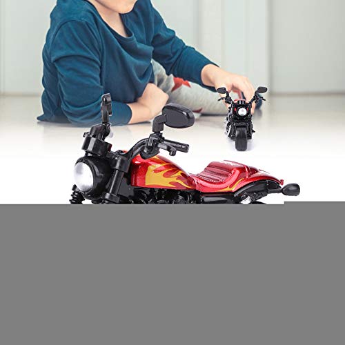 Zerodis Juguete de Motocicleta de aleación, Modelo de Motocicleta de Alta simulación Juguete de vehículo extraíble para niños Juego de Regalo de Juguete Intelectual(Rojo)