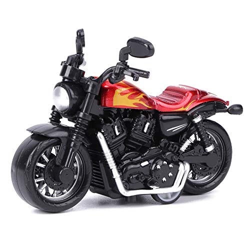 Zerodis Juguete de Motocicleta de aleación, Modelo de Motocicleta de Alta simulación Juguete de vehículo extraíble para niños Juego de Regalo de Juguete Intelectual(Rojo)