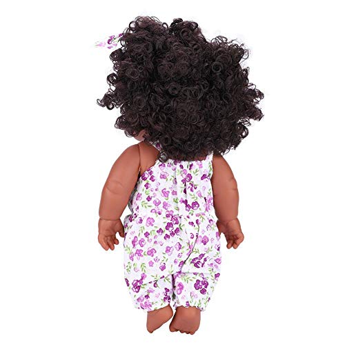 Zerodis Suave Baby Doll Artificial Bebé recién Nacido Realista de Cuerpo Completo Muñeca Reborn Juegos interactivos Juguetes para niños Regalo de cumpleaños para niñas (Purple Lavender Jumpsuit)