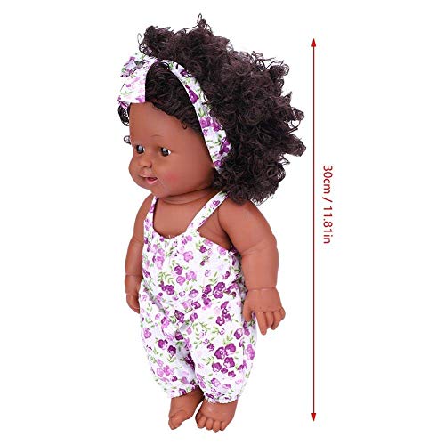 Zerodis Suave Baby Doll Artificial Bebé recién Nacido Realista de Cuerpo Completo Muñeca Reborn Juegos interactivos Juguetes para niños Regalo de cumpleaños para niñas (Purple Lavender Jumpsuit)