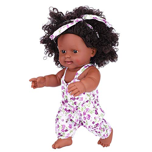 Zerodis Suave Baby Doll Artificial Bebé recién Nacido Realista de Cuerpo Completo Muñeca Reborn Juegos interactivos Juguetes para niños Regalo de cumpleaños para niñas (Purple Lavender Jumpsuit)