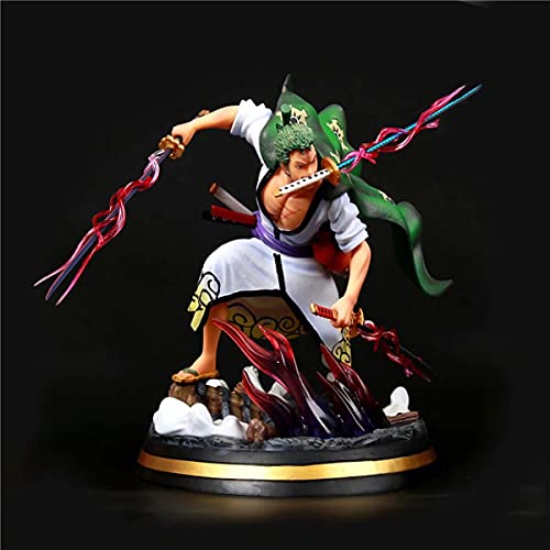 ZEwe Figura de una Pieza Roronoa Zoro wano país CLORURO DE POLIVINILO Figura Anime Figura Figura de acción