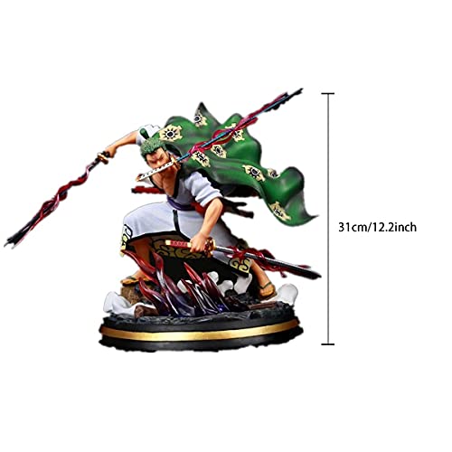 ZEwe Figura de una Pieza Roronoa Zoro wano país CLORURO DE POLIVINILO Figura Anime Figura Figura de acción