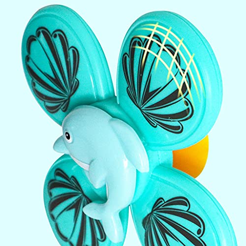 ZHINTE Bath Toys 3 uds, Juguete de baño, Juego de Agua, Spinner de Dibujos Animados, Mini giroscopio Flexible, educación temprana, bañera giratoria, Juguete de tamaño portátil para bebé