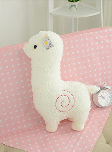 Zinsale Linda Alpaca Juguete suave Muñeca de oveja Almohada de peluche de felpa Peluches (Bianca, 28cm)