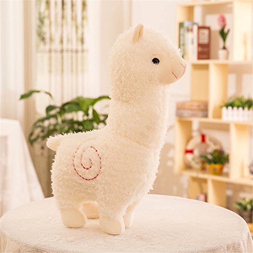 Zinsale Linda Alpaca Juguete suave Muñeca de oveja Almohada de peluche de felpa Peluches (Bianca, 28cm)