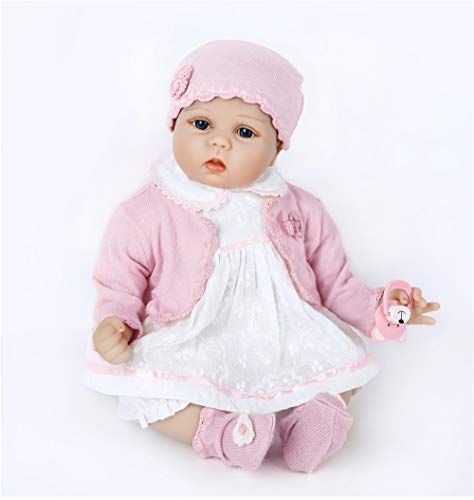 ZIYIUI 22pulgadas 55cm Bebes Reborn niña Verdadero Silicona muñecas Reales Baby Dolls Girls Originales Recien Nacidos niños Toddler Realista Ojos Abiertos