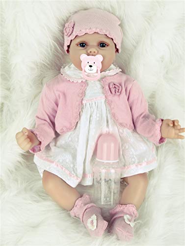 ZIYIUI 22pulgadas 55cm Bebes Reborn niña Verdadero Silicona muñecas Reales Baby Dolls Girls Originales Recien Nacidos niños Toddler Realista Ojos Abiertos