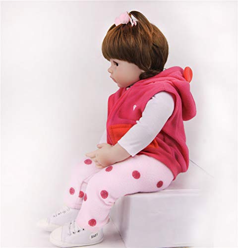 ZIYIUI Bebes Reborn Silicona Muñecas Reborn niñas Reales Baby niño Realista Toddler Dolls Girls Ojos Abiertos Verdadero Baratos Muñecos Reborn Originales Bebe Reborn 50 Cm