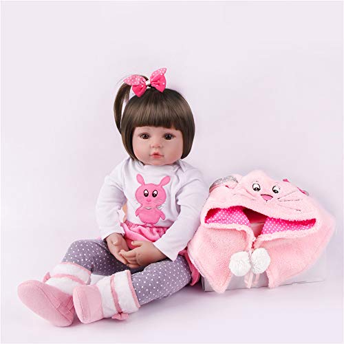 ZIYIUI Bebes Reborn Silicona Muñecas Reborn niñas Reales Baby niño Realista Toddler Dolls Girls Ojos Abiertos Verdadero Baratos Muñecos Reborn Originales Bebe Reborn 50 Cm