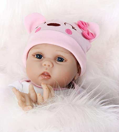 ZIYIUI DOLL 22 Pulgadas 55 cm Realista Reborn Babys Muñecas Chica Suave Juguetes de Silicona Realista Recién Nacido Niño Bebé Muñeca de Regalo para Edades 3+