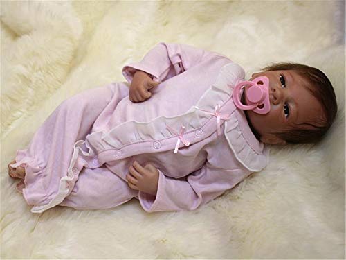 ZIYIUI Muñeca bebé Renacida Reborn Baby Doll Niño Real Juguete Simulación de Vinilo Silicona Niña Niño muñeca 20 Pulgadas