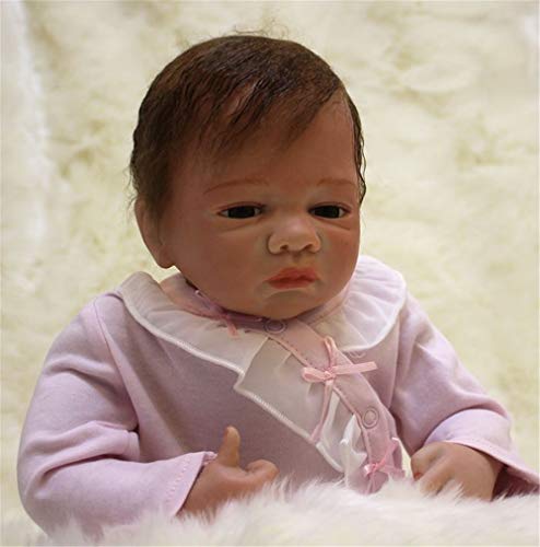 ZIYIUI Muñeca bebé Renacida Reborn Baby Doll Niño Real Juguete Simulación de Vinilo Silicona Niña Niño muñeca 20 Pulgadas