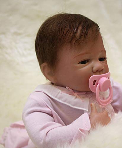 ZIYIUI Muñeca bebé Renacida Reborn Baby Doll Niño Real Juguete Simulación de Vinilo Silicona Niña Niño muñeca 20 Pulgadas