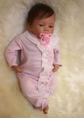 ZIYIUI Muñeca bebé Renacida Reborn Baby Doll Niño Real Juguete Simulación de Vinilo Silicona Niña Niño muñeca 20 Pulgadas