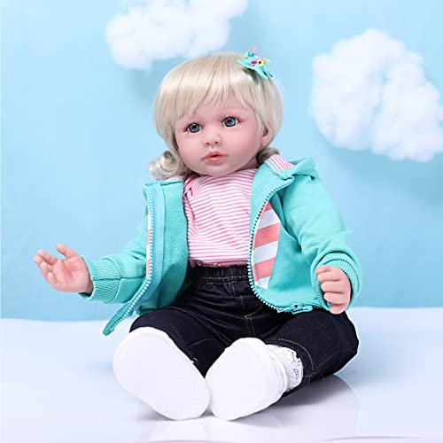 ZIYIUI Realista Muñecas Reborn Bebé 24 Pulgadas 60cm Vinilo de Silicona Suave Bebe Reborn Niña Reales Silicona Recién Nacido Recién Nacidos Bebe Reborn Dolls Juguetes