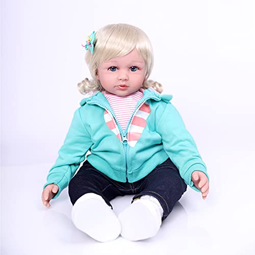 ZIYIUI Realista Muñecas Reborn Bebé 24 Pulgadas 60cm Vinilo de Silicona Suave Bebe Reborn Niña Reales Silicona Recién Nacido Recién Nacidos Bebe Reborn Dolls Juguetes